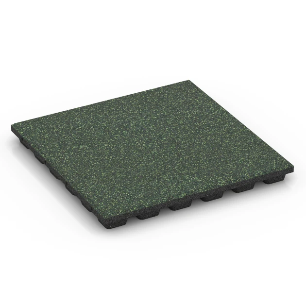 Dopadová dlaždica EPDM – 160 cm von WARCO im Farbdesign Anglický trávnik mit den Abmessungen 50 x 50 x 4,8 cm | 0,25 m². Produktfoto von Artikel 6433 in der Aufsicht von schräg vorne.