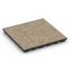 Dopadová dlaždica EPDM – 160 cm von WARCO im Farbdesign Travertín mit den Abmessungen 50 x 50 x 4,8 cm | 0,25 m². Produktfoto von Artikel 6437 in der Aufsicht von schräg vorne.
