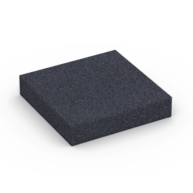 Fitness Performance Elite tréningová podlaha von WARCO im Farbdesign Antracit mit den Abmessungen 100 × 100 × 2 cm. Produktfoto von Artikel 6176 in der Aufsicht von schräg vorne.