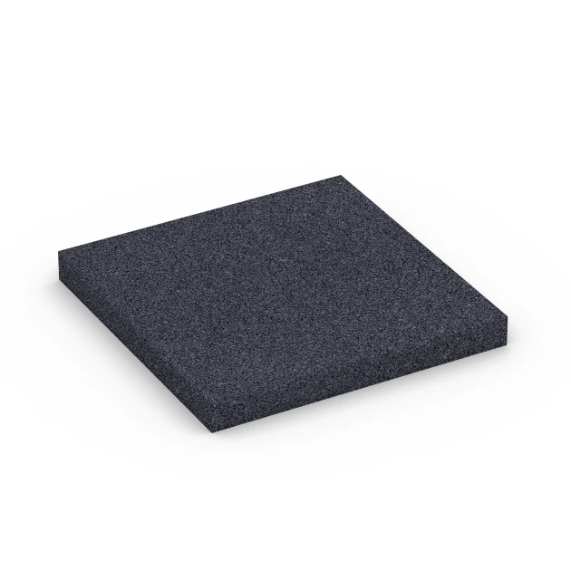 Fitness Performance Elite tréningová podlaha von WARCO im Farbdesign Antracit mit den Abmessungen 100 × 100 × 1 cm. Produktfoto von Artikel 6177 in der Aufsicht von schräg vorne.