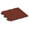 Gumová dlažba Linea von WARCO im Farbdesign Cihlová červená mit den Abmessungen 50 x 50 x 3 cm | 0,25 m². Produktfoto von Artikel 7053 in der Aufsicht von schräg vorne.