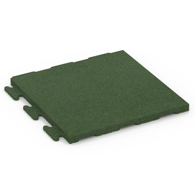 Gumová dlažba Linea von WARCO im Farbdesign Trávovo zelená mit den Abmessungen 50 x 50 x 3 cm | 0,25 m². Produktfoto von Artikel 7054 in der Aufsicht von schräg vorne.
