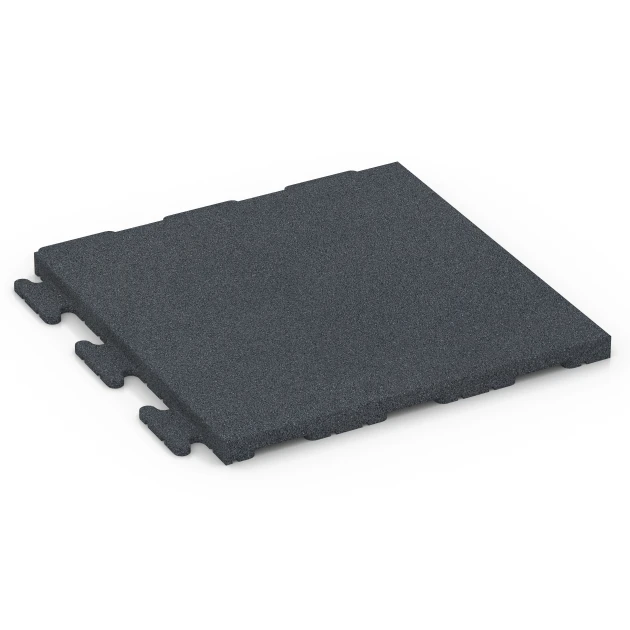 Gumová dlažba Linea von WARCO im Farbdesign Bridlicová sivá mit den Abmessungen 50 x 50 x 3 cm | 0,25 m². Produktfoto von Artikel 7055 in der Aufsicht von schräg vorne.