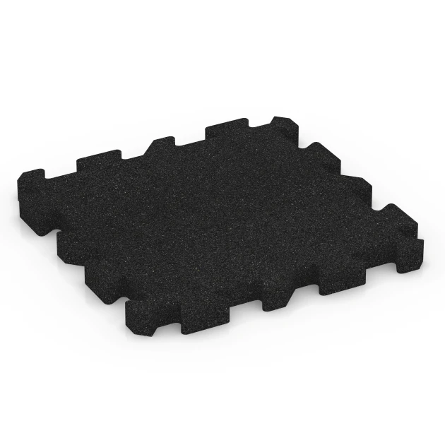 Dlaždice na ihrisko von WARCO im Farbdesign Antracit mit den Abmessungen 50 x 50 x 4 cm | 0,25 m². Produktfoto von Artikel 6980 in der Aufsicht von schräg vorne.