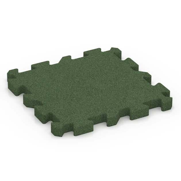 Fitness dlaždice von WARCO im Farbdesign Trávovo zelená mit den Abmessungen 50 x 50 x 4 cm | 0,25 m². Produktfoto von Artikel 6995 in der Aufsicht von schräg vorne.