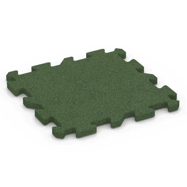 Fitness dlaždice von WARCO im Farbdesign Trávovo zelená mit den Abmessungen 50 x 50 x 3 cm | 0,25 m². Produktfoto von Artikel 6990 in der Aufsicht von schräg vorne.