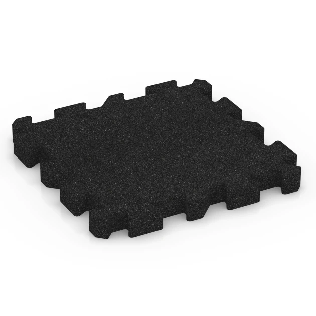 Puzzle dlažba na detské ihrisko von WARCO im Farbdesign Antracit mit den Abmessungen 50 x 50 x 5 cm | 0,25 m². Produktfoto von Artikel 6305 in der Aufsicht von schräg vorne.