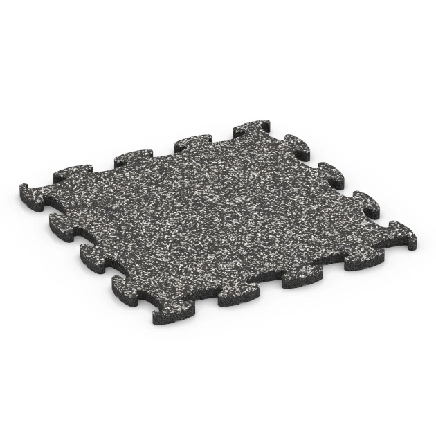 Gumová dlažba pre ihriská von WARCO im Farbdesign Tmavosivá žula mit den Abmessungen 46 x 46 x 1,8 cm. Produktfoto von Artikel 6751 in der Aufsicht von schräg vorne.