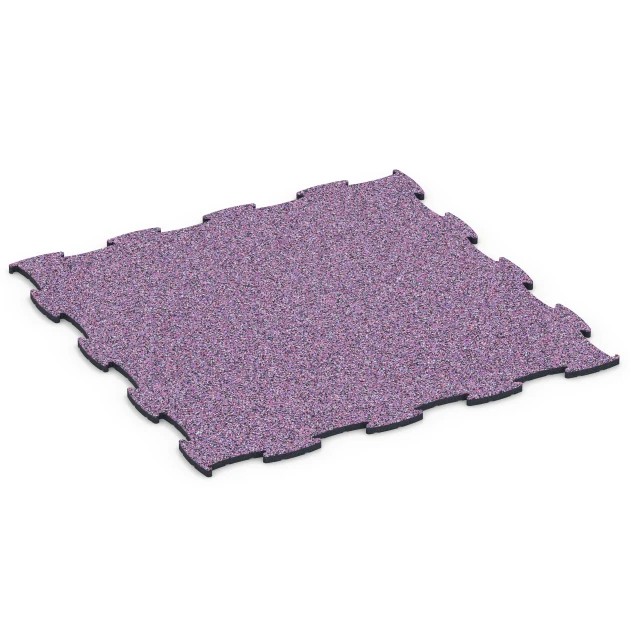 Výstavná gumová dlaždica von WARCO im Farbdesign Levanduľa mit den Abmessungen 44,6 x 44,6 x 1,8 cm. Produktfoto von Artikel 6918 in der Aufsicht von schräg vorne.