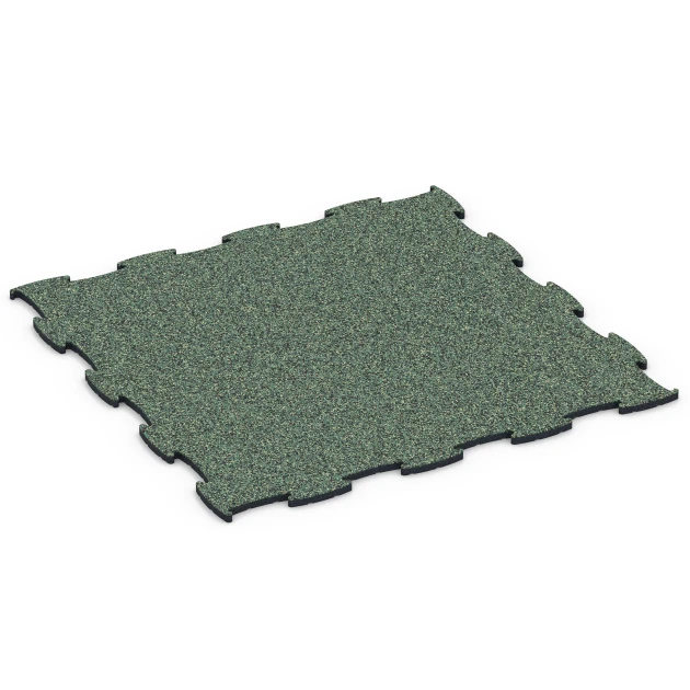 Výstavná gumová dlaždica von WARCO im Farbdesign Anglický trávnik mit den Abmessungen 97,1 x 97,1 x 1,8 cm | 0,94 m². Produktfoto von Artikel 6924 in der Aufsicht von schräg vorne.