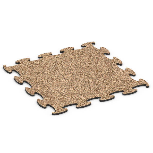 Výstavná gumová dlaždica von WARCO im Farbdesign Terakota mit den Abmessungen 98 x 98 × 1,8 cm. Produktfoto von Artikel 6925 in der Aufsicht von schräg vorne.