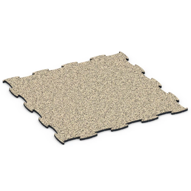 Podlaha pre psie haly von WARCO im Farbdesign Travertín mit den Abmessungen 97,1 x 97,1 x 1,8 cm | 0,94 m². Produktfoto von Artikel 6910 in der Aufsicht von schräg vorne.