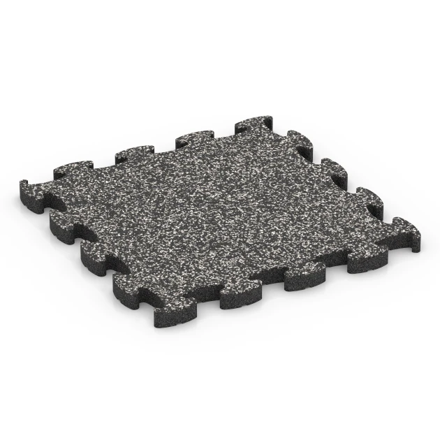 Bezpečnostná puzzle podložka von WARCO im Farbdesign Tmavosivá žula mit den Abmessungen 46 x 46 × 2,8 cm. Produktfoto von Artikel 6931 in der Aufsicht von schräg vorne.