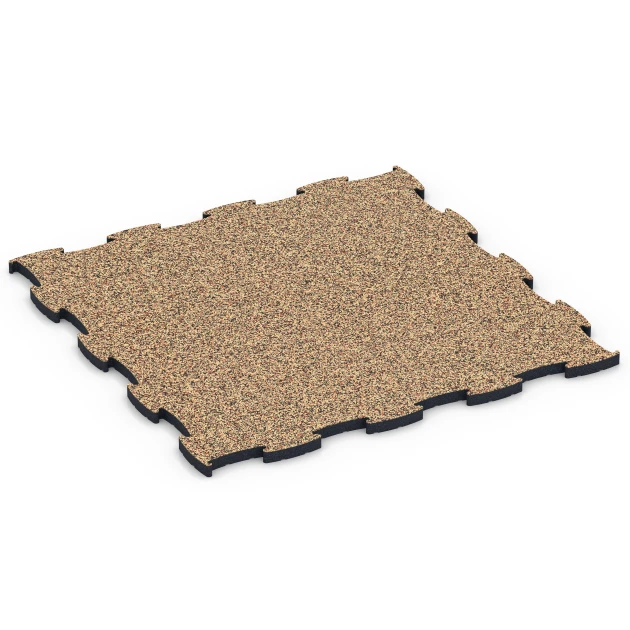 Fitnes podlaha Max von WARCO im Farbdesign Terakota mit den Abmessungen 97,1 x 97,1 x 2,8 cm. Produktfoto von Artikel 6889 in der Aufsicht von schräg vorne.