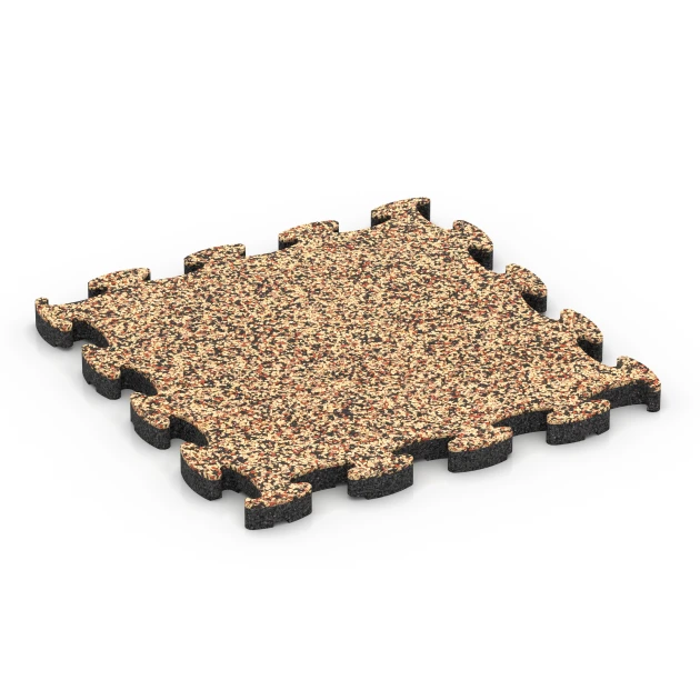 Gumová dlažba okolo bazéna von WARCO im Farbdesign Terakota mit den Abmessungen 30 x 30 x 1,8 cm. Produktfoto von Artikel 6772 in der Aufsicht von schräg vorne.