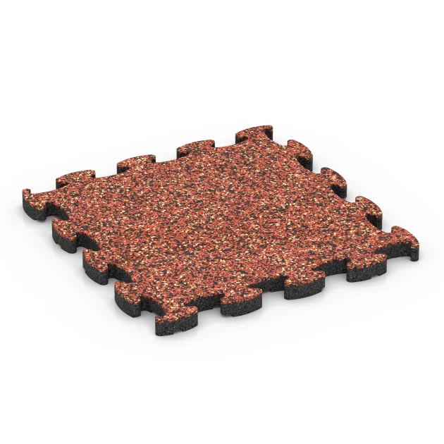 Gumové dlaždičky na balkón von WARCO im Farbdesign Etna mit den Abmessungen 30 x 30 x 1,8 cm. Produktfoto von Artikel 6818 in der Aufsicht von schräg vorne.