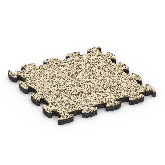 Gumové dlaždičky na balkón von WARCO im Farbdesign Travertín mit den Abmessungen 30 x 30 x 1,8 cm. Produktfoto von Artikel 6820 in der Aufsicht von schräg vorne.