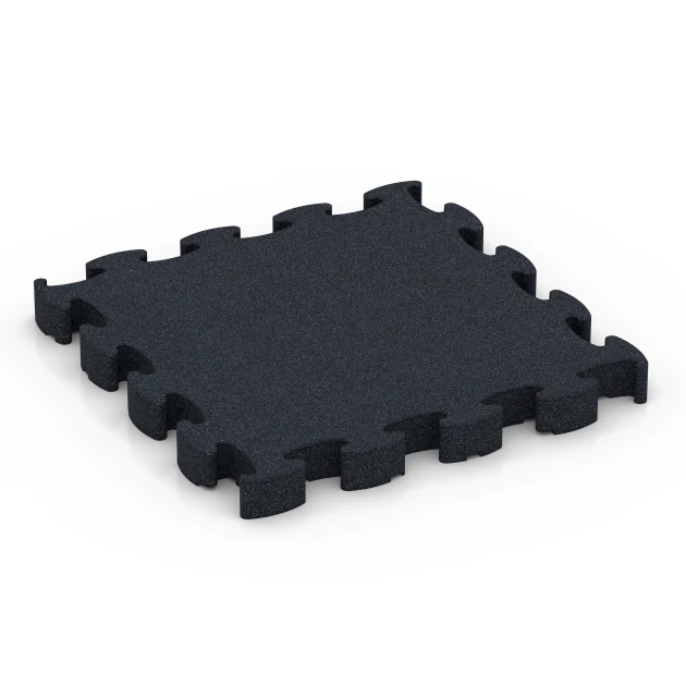 Fitness Premium podlaha Plus von WARCO im Farbdesign Antracit mit den Abmessungen 28,9 x 28,9 x 2,8 cm. Produktfoto von Artikel 6965 in der Aufsicht von schräg vorne.