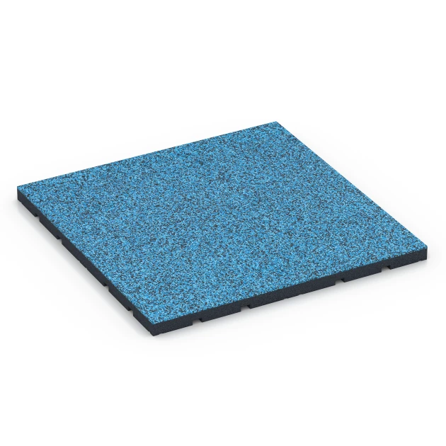 Športová podlaha pre vonkajšie fitness von WARCO im Farbdesign Atlantik mit den Abmessungen 60 x 60 x 3 cm | 0,36 m². Produktfoto von Artikel 7139 in der Aufsicht von schräg vorne.