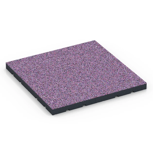 Športová podlaha pre vonkajšie fitness von WARCO im Farbdesign Levanduľa mit den Abmessungen 60 x 60 x 4 cm | 0,36 m². Produktfoto von Artikel 7146 in der Aufsicht von schräg vorne.