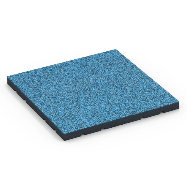 Športová podlaha pre vonkajšie fitness von WARCO im Farbdesign Atlantik mit den Abmessungen 60 x 60 x 4 cm | 0,36 m². Produktfoto von Artikel 7148 in der Aufsicht von schräg vorne.