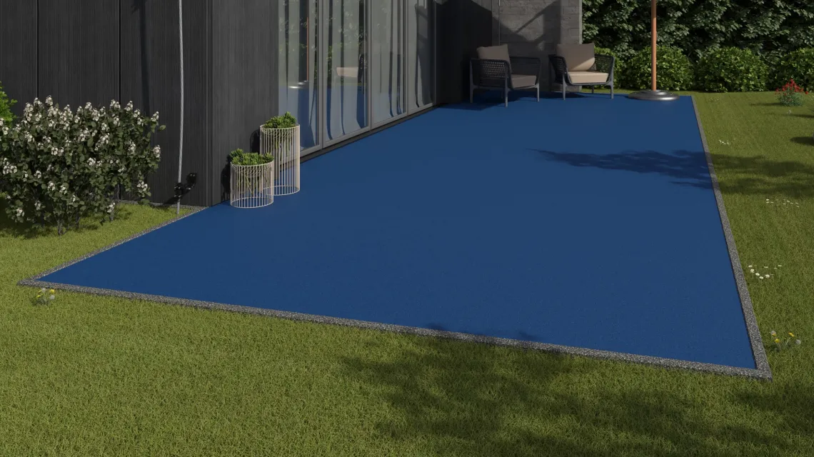 Beispielhafte Verlegung für den Artikel 6002 von WARCO - Dlažba exteriérová, Farbton Chagall modrá in der Abmessung 306 x 306 x 20 mm.