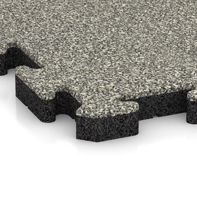 Detailaufnahme der Randausprägung von WARCO-Produkt 5901, Exteriérová eventová dlaždica, Format 500 x 500 x 40 mm, Farbe Svetlý granit.