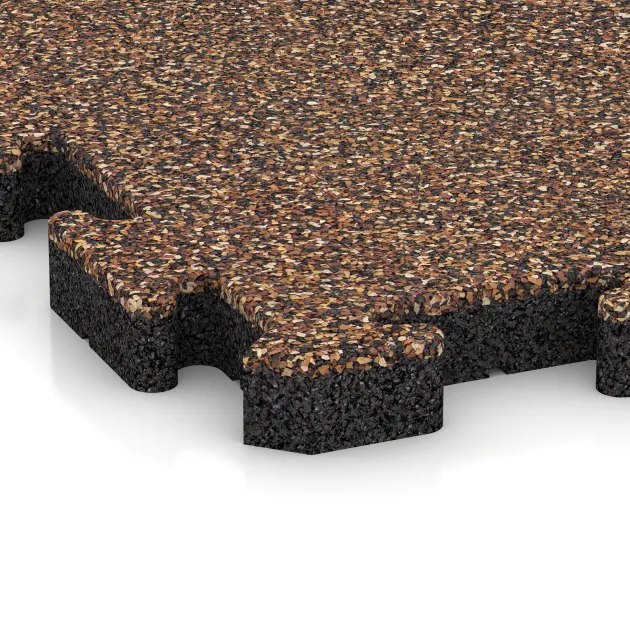 Detailaufnahme der Randausprägung von WARCO-Produkt 5904, Exteriérová eventová dlaždica, Format 500 x 500 x 40 mm, Farbe Kôra a Basto.