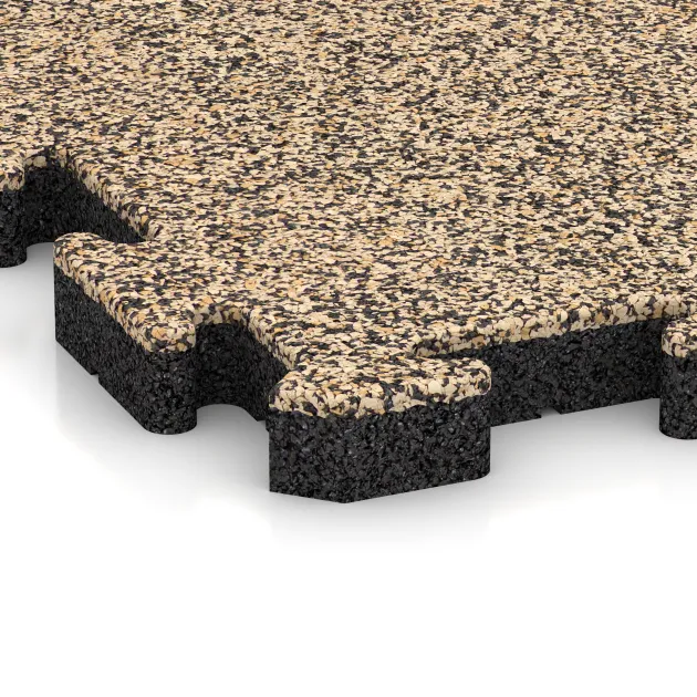 Detailaufnahme der Randausprägung von WARCO-Produkt 5907, Exteriérová eventová dlaždica, Format 500 x 500 x 40 mm, Farbe Travertín.