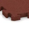 Detailaufnahme der Randausprägung von WARCO-Produkt 4192, Športová gumová podlaha HD, Format 500 x 500 x 40 mm, Farbe Cihlovo červená.