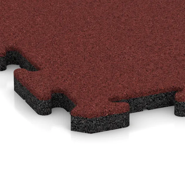 Detailaufnahme der Randausprägung von WARCO-Produkt 5812, Exteriérová eventová dlaždica, Format 500 x 500 x 30 mm, Farbe Korálová červená.