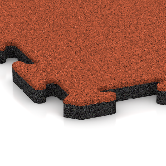 Detailaufnahme der Randausprägung von WARCO-Produkt 5817, Exteriérová eventová dlaždica, Format 500 x 500 x 30 mm, Farbe Svetlooranžová červená.