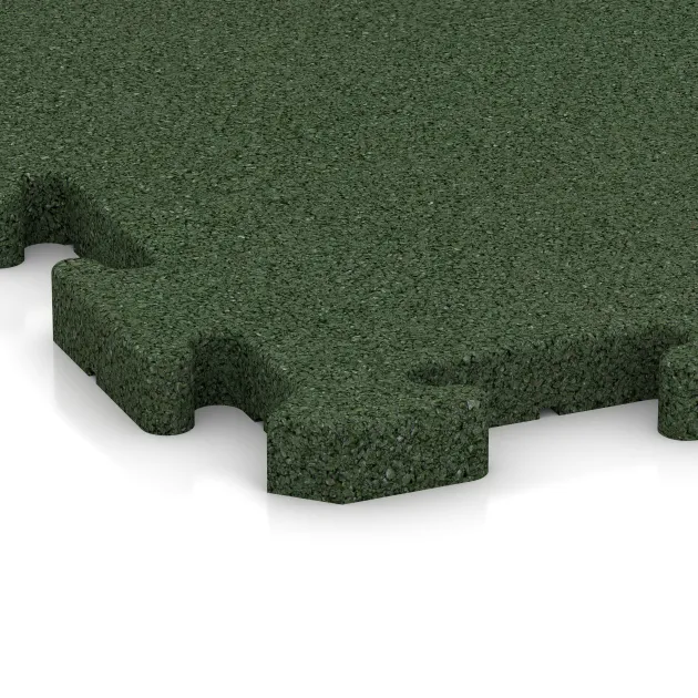 Detailaufnahme der Randausprägung von WARCO-Produkt 2805, Športová podlahová krytina pre psy HD, Format 500 x 500 x 30 mm, Farbe Trávová zelená.