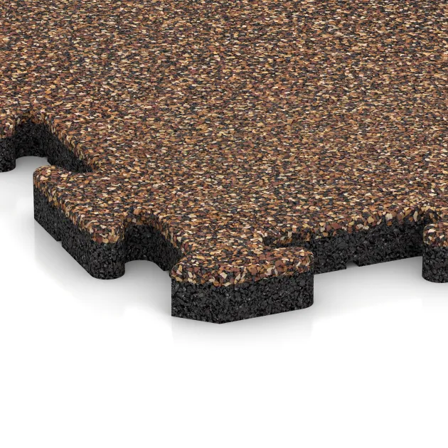 Detailaufnahme der Randausprägung von WARCO-Produkt 6061, Exteriérová eventová dlaždica, Format 1000 x 1000 x 30 mm, Farbe Kôra a Basto.