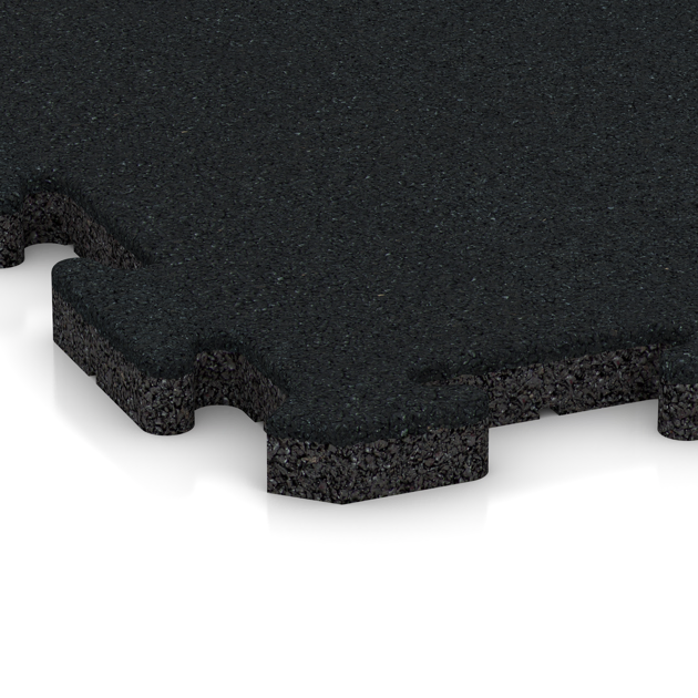 Detailaufnahme der Randausprägung von WARCO-Produkt 6010, Fitness Ochranná Podložka, Format 1000 x 1000 x 30 mm, Farbe Železno šedá.