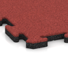 Detailaufnahme der Randausprägung von WARCO-Produkt 6015, Fitness Ochranná Podložka, Format 1000 x 1000 x 30 mm, Farbe Červená Ruža.