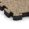 Detailaufnahme der Randausprägung von WARCO-Produkt 4153, Športová gumová podlaha, Format 500 x 500 x 50 mm, Farbe Travertín.
