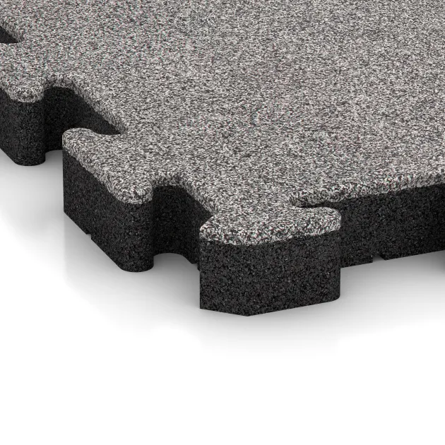 Detailaufnahme der Randausprägung von WARCO-Produkt 4565, Fitness Ochranná Podložka HD, Format 500 x 500 x 50 mm, Farbe Šedý melange.