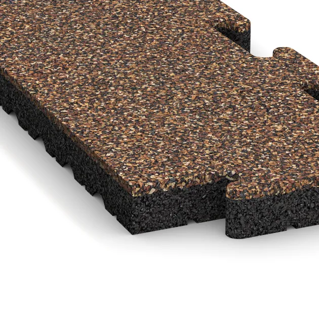 Detailaufnahme der Randausprägung von WARCO-Produkt 4946, Okrajová doska, Format 500 x 235 x 40 mm, Farbe Kôra a Basto.