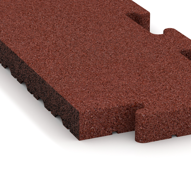 Detailaufnahme der Randausprägung von WARCO-Produkt 5214, Okrajová doska, Format 500 x 235 x 40 mm, Farbe Cihlovo červená.