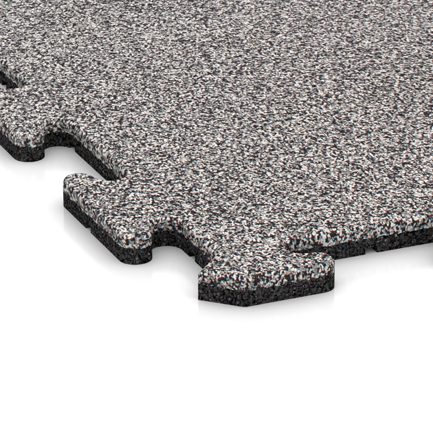 Detailaufnahme der Randausprägung von WARCO-Produkt 4688, Rohová doska HD, Format 485 x 485 x 18 mm, Farbe Šedý melange.