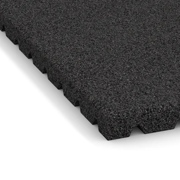 Detailaufnahme der Randausprägung von WARCO-Produkt 0774, Nárazová doska – stenový panel, Format 1000 x 1000 x 40 mm, Farbe Antracit.