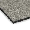 Detailaufnahme der Randausprägung von WARCO-Produkt 5327, Dopadová gumená podložka na ihrisko, Format 500 x 500 x 30 mm, Farbe Svetlý granit.