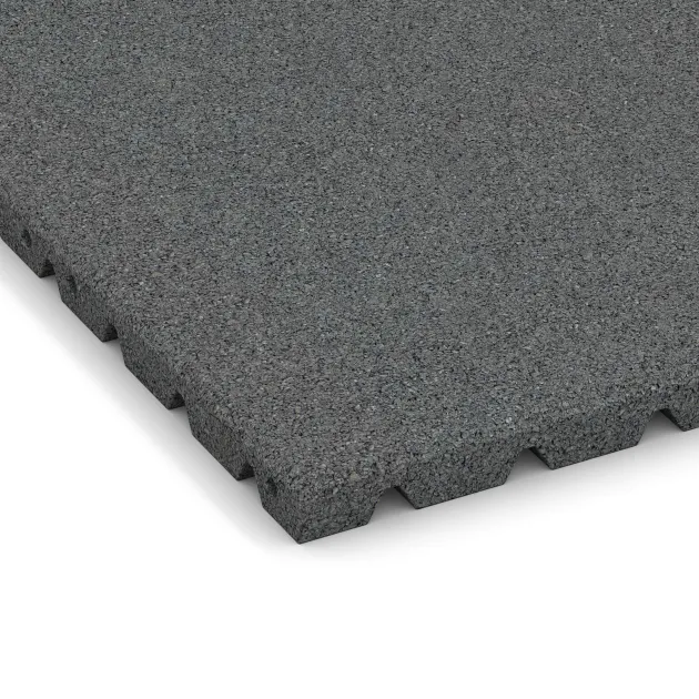 Detailaufnahme der Randausprägung von WARCO-Produkt 0571, Ochranná stenová doska, Format 500 x 500 x 30 mm, Farbe Šedý bridlica.