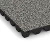 Detailaufnahme der Randausprägung von WARCO-Produkt 5543, Bezpečnostná gumová dlaždica na detské ihrisko 4,5 cm - EN 1177 ≤ 135 cm, Format 500 x 500 x 45 mm, Farbe Šedý granit.