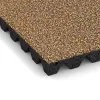 Detailaufnahme der Randausprägung von WARCO-Produkt 5555, Bezpečnostná gumová dlaždica na detské ihrisko 4,5 cm - EN 1177 ≤ 135 cm, Format 500 x 500 x 45 mm, Farbe Maroko.