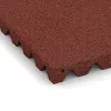 Detailaufnahme der Randausprägung von WARCO-Produkt 0655, Ochranná stenová doska, Format 500 x 500 x 45 mm, Farbe Cihlovo červená.