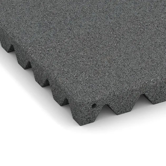 Detailaufnahme der Randausprägung von WARCO-Produkt 0657, Ochranná stenová doska, Format 500 x 500 x 45 mm, Farbe Šedý bridlica.
