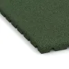 Detailaufnahme der Randausprägung von WARCO-Produkt 3997, Gumená podlahová doska pre psy, Format 1000 x 1000 x 30 mm, Farbe Trávová zelená.