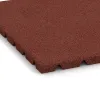 Detailaufnahme der Randausprägung von WARCO-Produkt 0527, Ochranná stenová doska, Format 500 x 500 x 25 mm, Farbe Cihlovo červená.